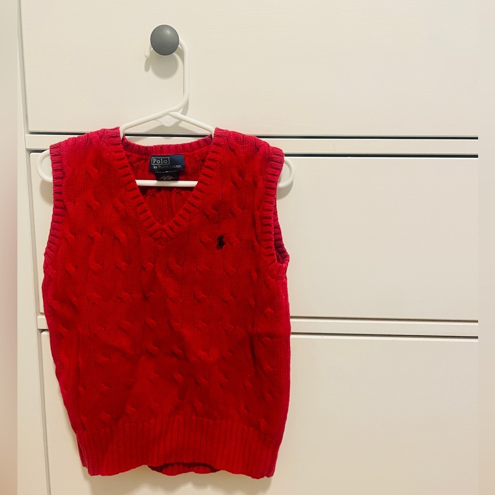Polo Ralph Lauren Kid's Sweater Vest Red Size 5T